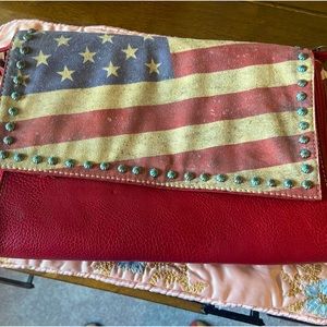 Montana West leather crossbody, American flag detail